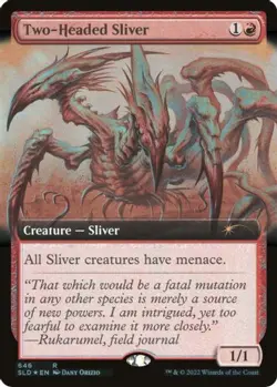 MTG Two-Headed Sliver (Extended Art) SLD Rare Foil #646 - Image 1