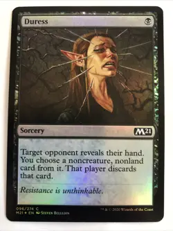 MTG Core Set 2021 Duress Foil 096/274 LP - Image 1