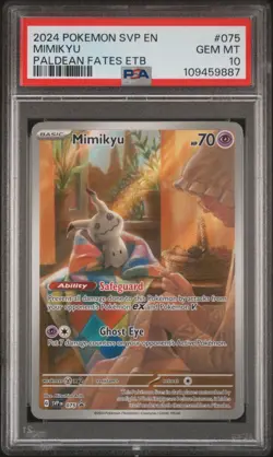 2024 POKEMON SVP EN-SV BLACK STAR PROMO #075 MIMIKYU PSA 10 - Image 1