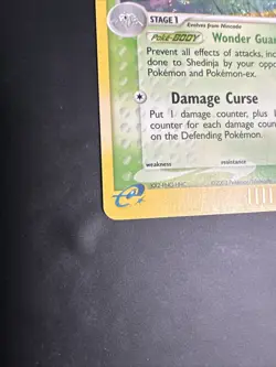 Pokemon TCG SHEDINJA EX DRAGON 11/97 Holo Rare w/ Swirl 🍥 E Reader Vintage LP - Image 2