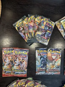 33x Lot of Sealed Pokemon Booster Packs XY Sun Moon Breakpoint Breakthrough Etc - Image 2