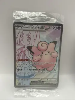 Pokemon SEALED Lillie’s Clefairy EX 195 Black Star Promo + Lillie's Pearl - Image 1