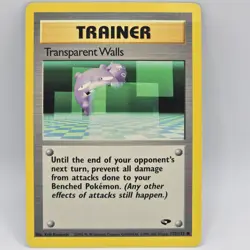 Trainer Transparent Walls 125/132 Common Gym Challenge Pokemon Tcg Vintage - Image 1