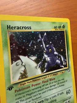 Pokemon TCG Heracross Neo Genesis 6/111 1st Edition Holo Rare - Image 3