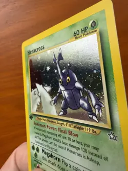 Pokemon TCG Heracross Neo Genesis 6/111 1st Edition Holo Rare - Image 4