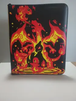 Pokemon 3 Ring Card Binder 50 Page 9 Pocket Card Album Charizard/Blastoise - Image 1