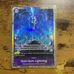 One Piece TCG OP09-077 Gum-Gum Lightning English Edition Emperor Card - Image 1