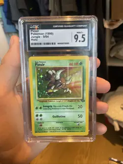 Pokemon CGC 9.5 Pinsir Holo Rare Card 9/64 Jungle Unlimited Vintage 1995 - Image 1