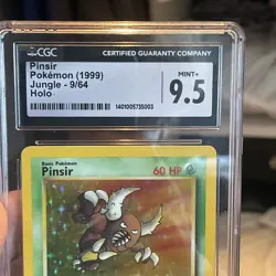 Pokemon CGC 9.5 Pinsir Holo Rare Card 9/64 Jungle Unlimited Vintage 1995 - Image 5