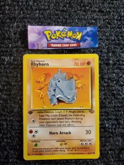 Rhyhorn - 1st Edition - Pokemon Card - Jungle Set 1999 - 61/64 - WOTC - TCG - NM - Image 1