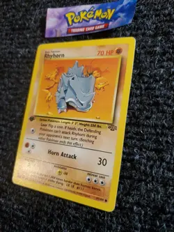 Rhyhorn - 1st Edition - Pokemon Card - Jungle Set 1999 - 61/64 - WOTC - TCG - NM - Image 2