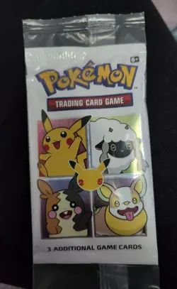 Pokemon Trading Card Game 3 Additional Game Cards 25 Yrs Sealed Cereal Pack - Image 1