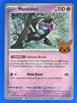 2024 POKEMON Trick or Trade Munkidori (Cosmos Holo) #095/167 CARD Holo Rare - Image 1
