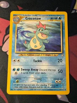 Pokemon Neo Genesis Croconaw Card 32/111 Unlimited Edition - Image 1