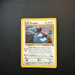 Cool Porygon Holo Black Star Promo 15 WOTC Pokemon Card - NM SWIRL! - Image 1