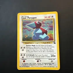 Cool Porygon Holo Black Star Promo 15 WOTC Pokemon Card - NM SWIRL! - Image 2