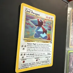 Cool Porygon Holo Black Star Promo 15 WOTC Pokemon Card - NM SWIRL! - Image 4