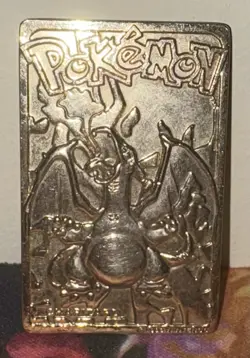 1999 Pokemon Charizard Gold Plated Trading Card Burger King - Image 1