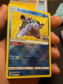 Pokemon Go TCG Radiant Blastoise Holo Rare Card Mint Condition 018/078 - Image 3