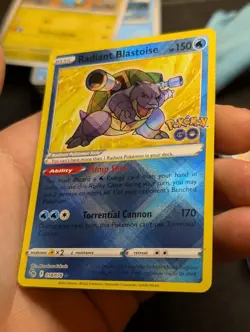 Pokemon Go TCG Radiant Blastoise Holo Rare Card Mint Condition 018/078 - Image 4