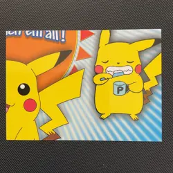 Pokemon Topps Pikachu Puzzle Piece P04 Of 6 Card Non Holo - Image 1