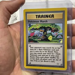 Pokemon Neo Genesis Trainer Pokemon March Card 102/111 UNLIMITED EDITION NM TCG - Image 2