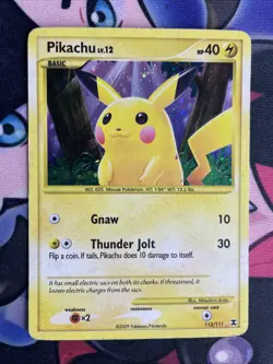 Pikachu 112/111 Rising Rivals Secret Rare Holo Pokemon Card TCG MP - Image 1
