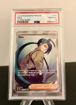 Pokemon 2023 PSA 10 Rika Full Art Ultra Rare Paradox Rift 241/182 Card - Image 2