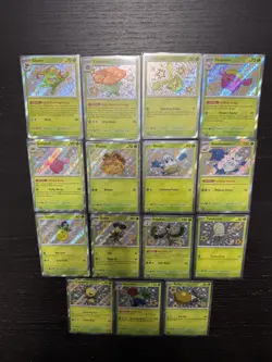 Pokemon TCG Paldean Fates Grass Baby Shiny | 15 Card Lot NM | Lot #1 - Image 1
