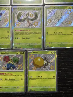 Pokemon TCG Paldean Fates Grass Baby Shiny | 15 Card Lot NM | Lot #1 - Image 5