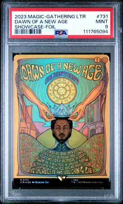 2023 MTG TALES OF MIDDLE-EARTH SC-FOIL #731 DAWN OF A NEW AGE PSA 9 - Image 1