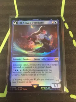 MTG Magic The Gathering Jill, Shiva’s Dominant Foil FIN Rare Blue Final Fantasy - Image 1