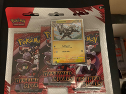 Pokemon TCG Scarlet & Violet Destined Rivals 3-Pack Blister - Zebstrika Promo - Image 1