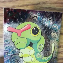 Caterpie 10 TOPPS Pokemon Card - Textured Foil - Flames - Image 1