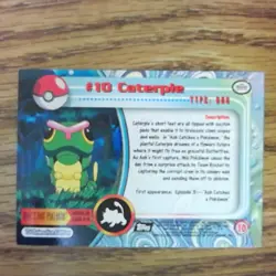 Caterpie 10 TOPPS Pokemon Card - Textured Foil - Flames - Image 3