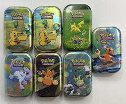 Pokemon TCG Lot of 7 Empty Mini Tins 011824AST3-D Pikachu, Charmander, Ponyta - Image 1