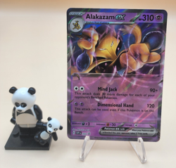 Pokemon TCG 151 Error No Star Pattern - Alakazam ex 050 Black Star Promo - Image 1