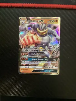 Pokemon TCG: Machamp GX (64/147) Full Art Holo - Sun & Moon Burning Shadows -NM - Image 1
