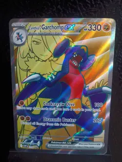 Pokemon TCG Cynthia's Garchomp EX 204 SVP Scarlet & Violet Promo NM amazing - Image 1