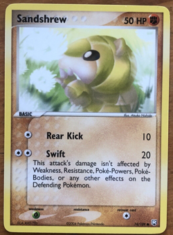 2004 Pokemon TCG Sandshrew - 74/109 - Common EX Team Rocket Returns - Image 2
