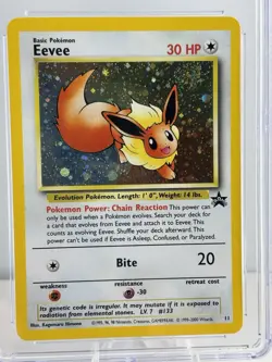 Eevee 11/53 Wotc Black Star Promo Holo Pokemon CGC 8.0 NM/MINT with **SWIRL** - Image 2