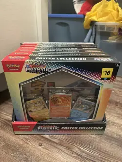 Pokemon Prismatic Evolutions Poster Collection Sealed Full Display Case Lot Of 6 - Image 1