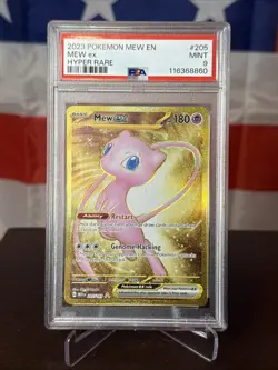 2023 POKEMON MEW EN-151 #205 MEW EX HYPER RARE PSA 9 - Image 1