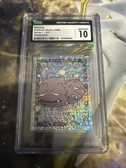 Pokemon Merlin Weezing S17 Holographic Sticker Series 1 - CGC GM 10. - Image 1