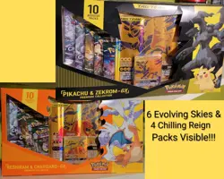 Pokemon TCG- Reshiram & Charizard/Pikachu & Zekrom GX Tag Team Boxes-2021 Sealed - Image 1