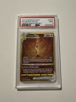 Pokemon TCG PSA 9 Arceus VSTAR Gold Full Art Holo Crown Zenith GG70 - Image 1
