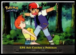2000 Topps Pokemon TV Animation Edition Series 2 #EP3 Ash Catches a Pokemon - Image 1