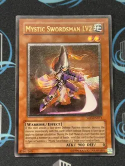 Yugioh SOD-EN011 Mystic Swordsman LV2 Ultimate Rare - Image 1