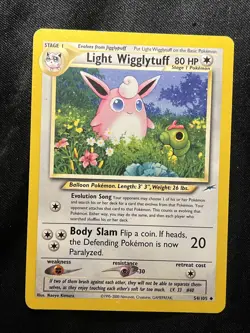 Light Wigglytuff 54/105 Neo Destiny Uncommon Vintage Pokemon TCG Card - Image 1