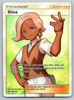 Llima 146/149 Full Art Holo Rare Pokemon Sun Moon Base Set Trading Card Game LP - Image 1